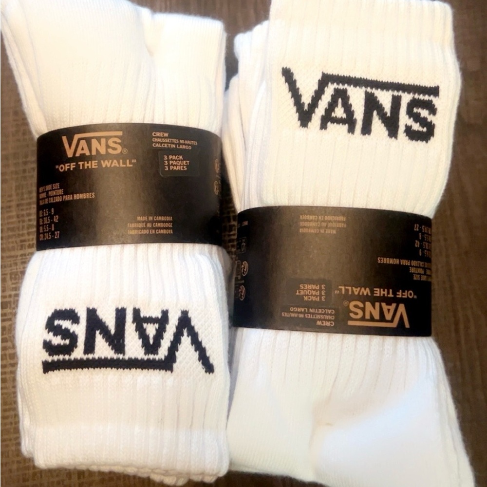 Vans Classic White Crew Socks - 3 Pack